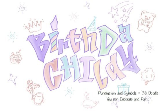 Birthday Child: A Handwritten Display Font for Creative Projects