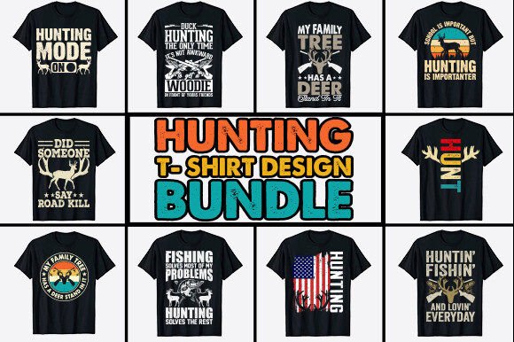 Deer Hunting T-shirt Design Bundle: A Comprehensive Guide to Retro Vintage Graphics for Merchants