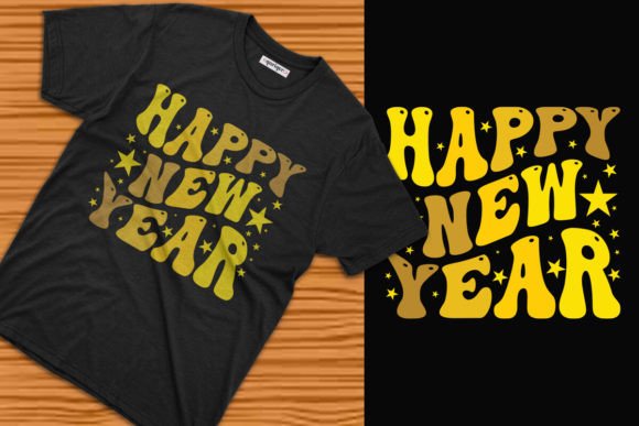 Happy New Year Typography T-shirt Design
