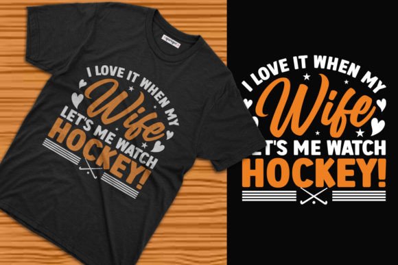 Hockey Funny Typography Tee Design