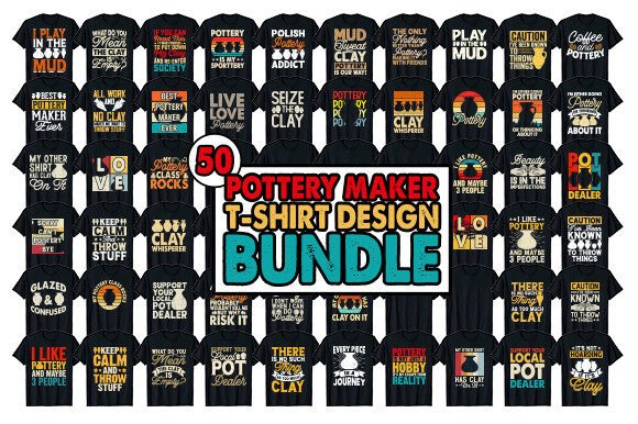 Pottery Maker T-shirt Design Bundle: A Practical Review for Print-on-Demand Creators