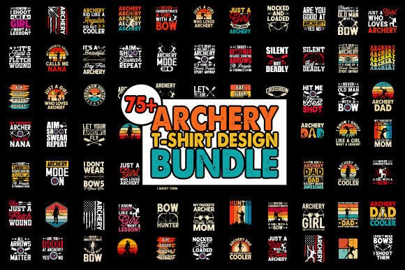 Unlock Your Creative Potential with the Vintage Archery T-shirt Designs Bundle