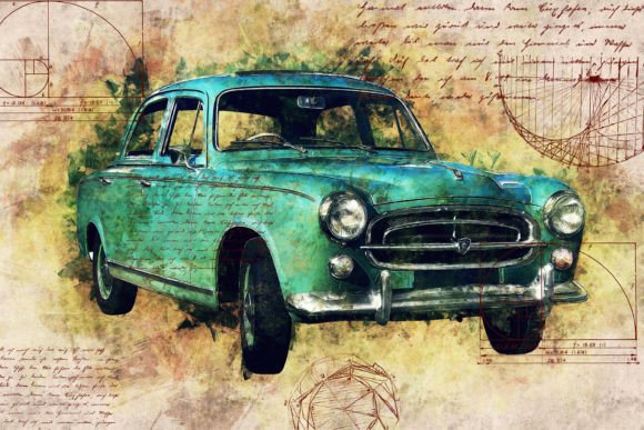 Vintage Cars Printable Graphic 54